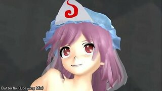���ोड जीवा साठी &#039;【MMD】Saigyoji Yuyuko वि उग्र मशीन【R-18】